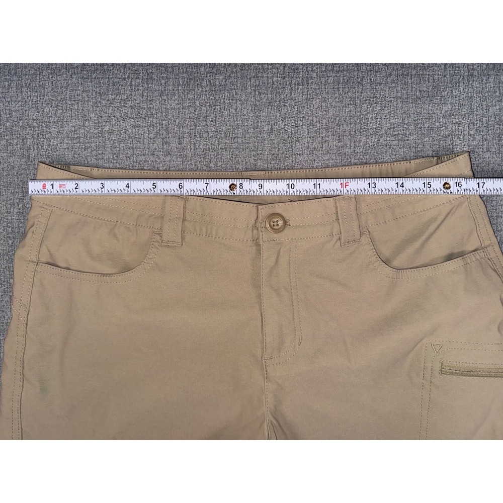 Eddie Bauer Womens Horizon Guide Chino Shorts Tan Beige Size 12 Hiking Outdoor - Picture 4 of 10